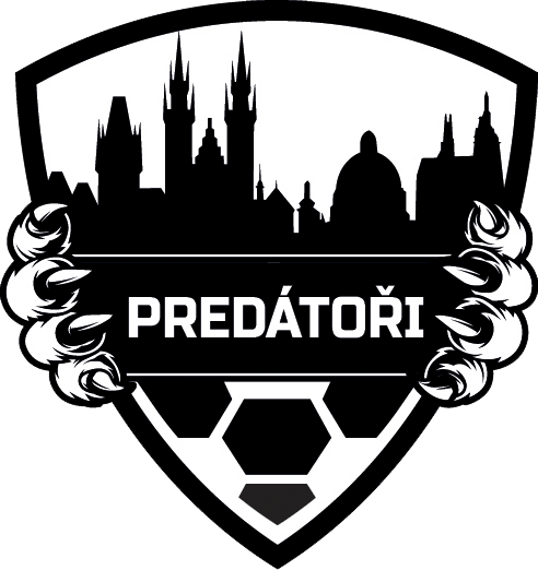 Nové logo Predátoři Praha - černobílé